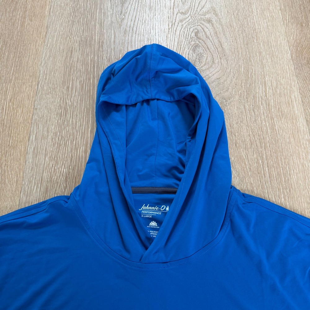 Johnnie-O Talon Performance Hoodie Mens XL Palisades Blue JMLT2620 UPF 50 NWOT - Picture 3 of 7